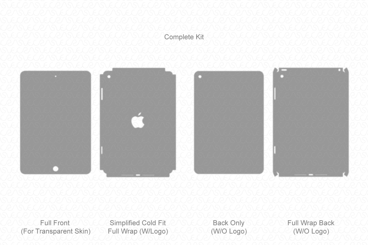 iPad Mini 5 (2019) Skin CutFile Vector Template Full Wrap SVG — VecRas