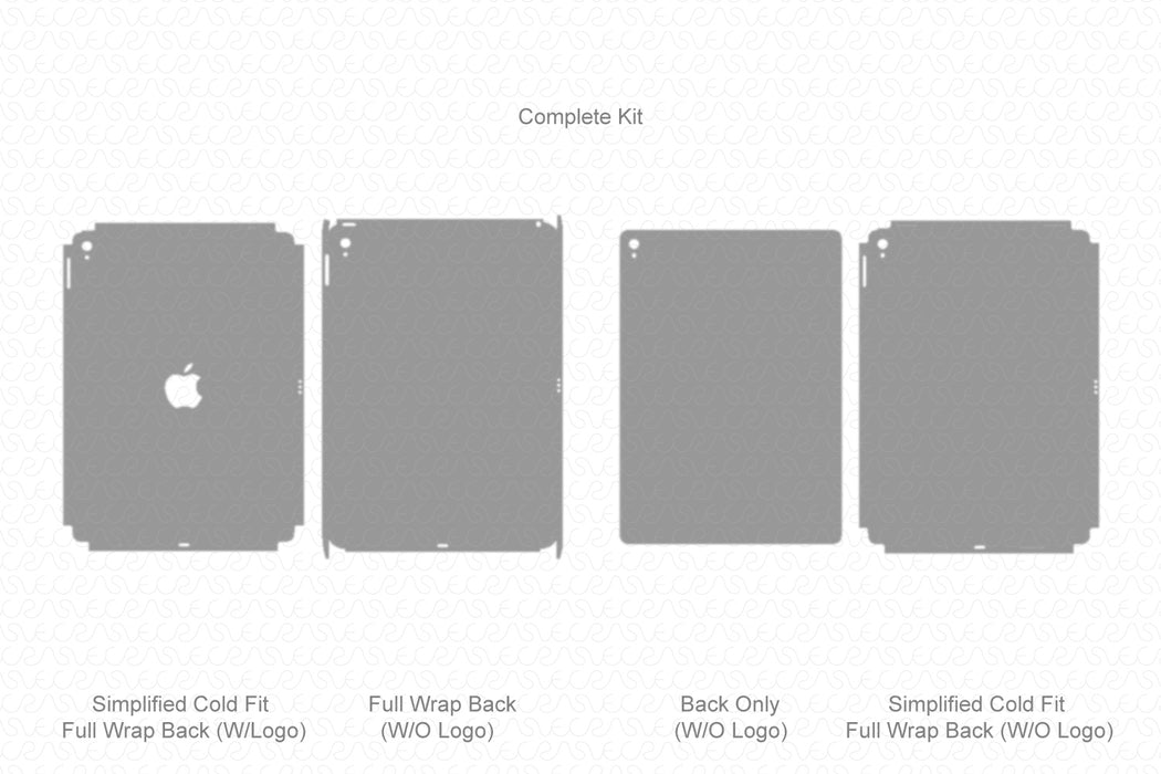 iPad Pro 9.7” (2016) Full Wrap Skin Vector CutFile Template