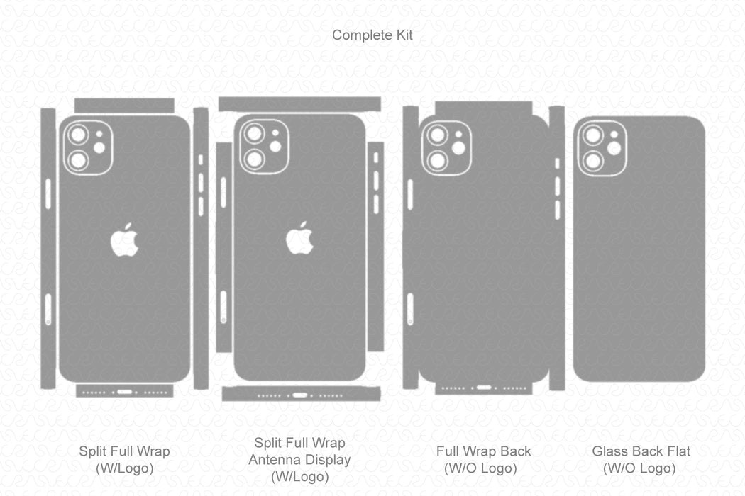 iPhone 11 Full Wrap Skin Vector CutFile Template