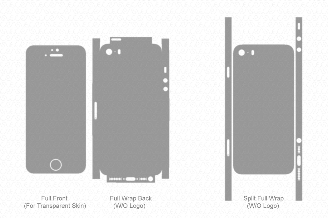 iPhone 5S & SE (2013-2016) Skin CutFile Vector Template Wrap SVG — VecRas