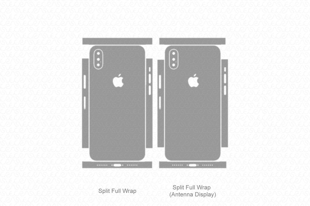 iPhone X (2017) Full Wrap Skin Vector CutFile Template