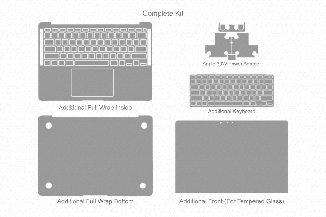 MacBook Air 13-inch Full Wrap Skin Vector CutFile Template