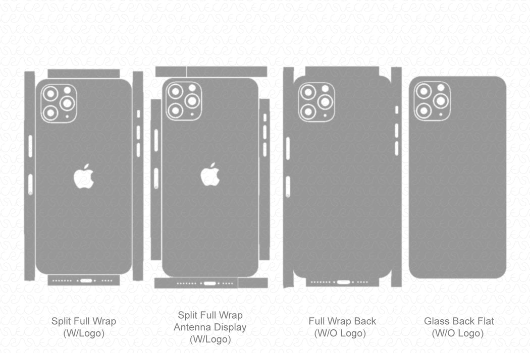 iPhone 11 Pro Max Full Wrap Skin Vector CutFile Template