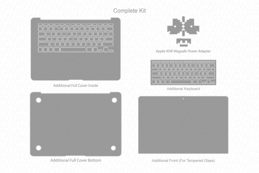 MacBook Air 13 Skin CutFile Vector Template Full Wrap SVG — VecRas