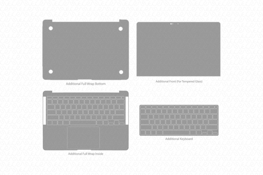 MacBook Air 13 M1 MacBook Air 13 M1 Full Wrap Skin Vector CutFile Template