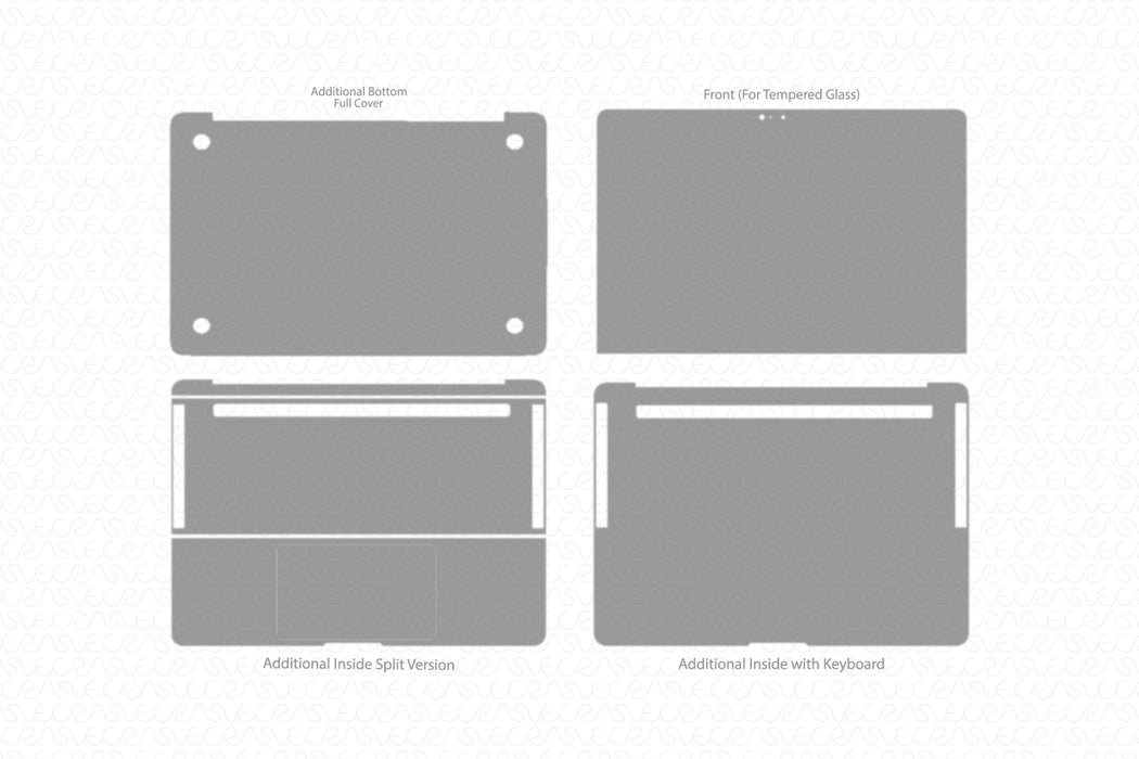 MacBook Pro 13 M1 2020 Skin CutFile Vector Template Full Wrap SVG