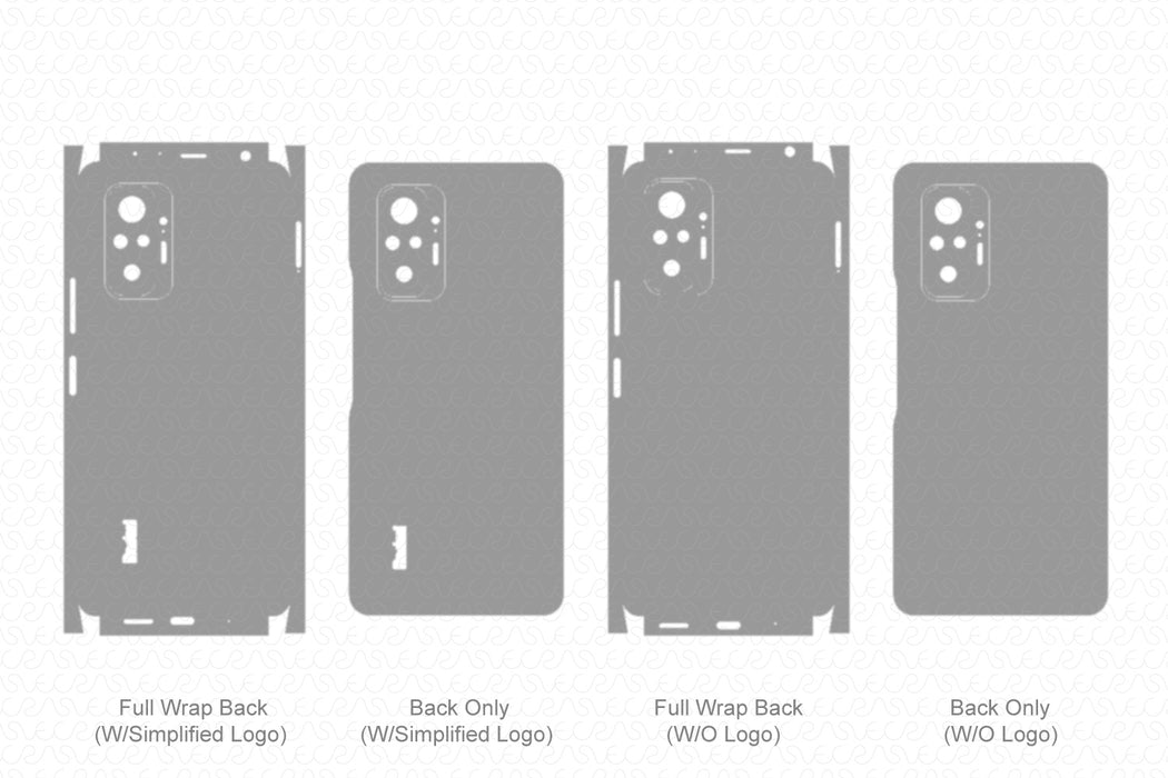 Redmi Note 10 Pro Max Skin Template Vector 2021