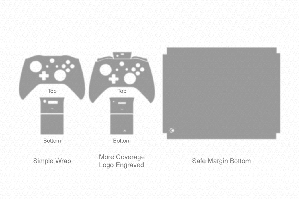 Xbox One X Console & Controller (2017) Vector Cut File Template