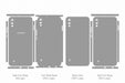 Galaxy M10 Full Wrap Skin Vector CutFile Template