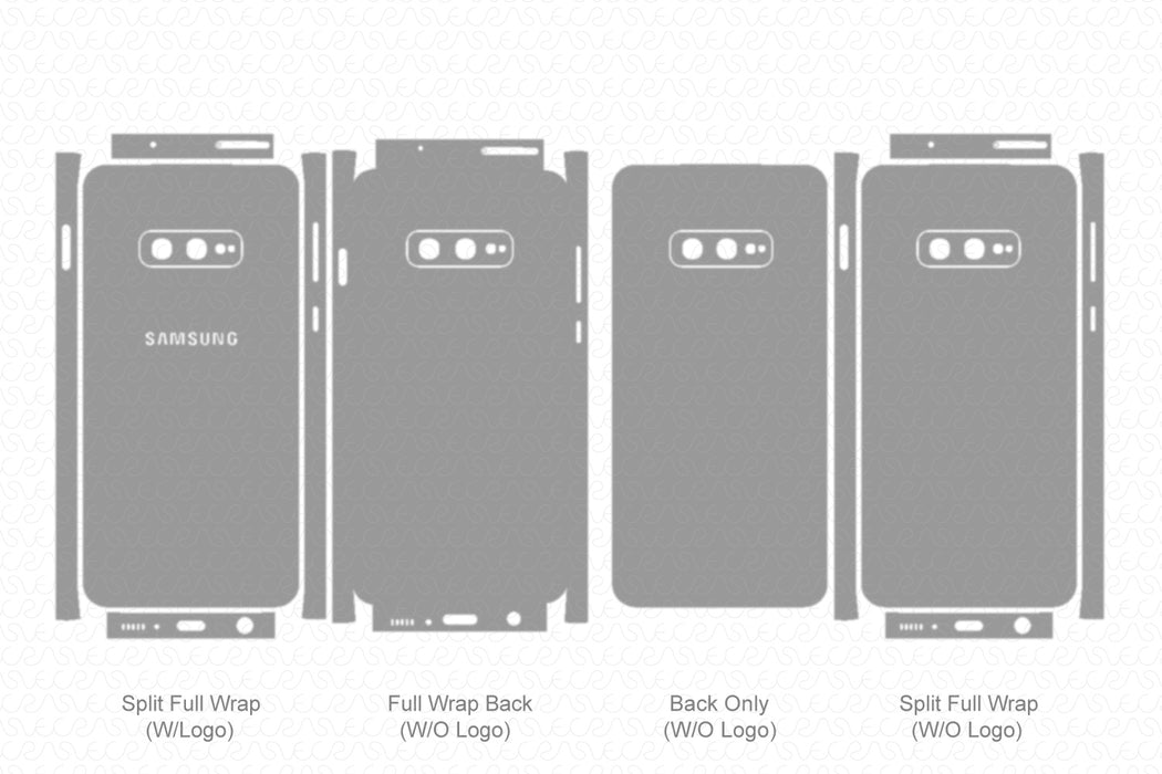 Galaxy S10e Full Wrap Skin Vector CutFile Template