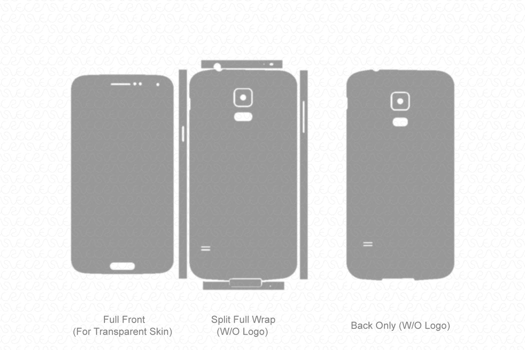 Galaxy S5 Full Wrap Skin Vector CutFile Template