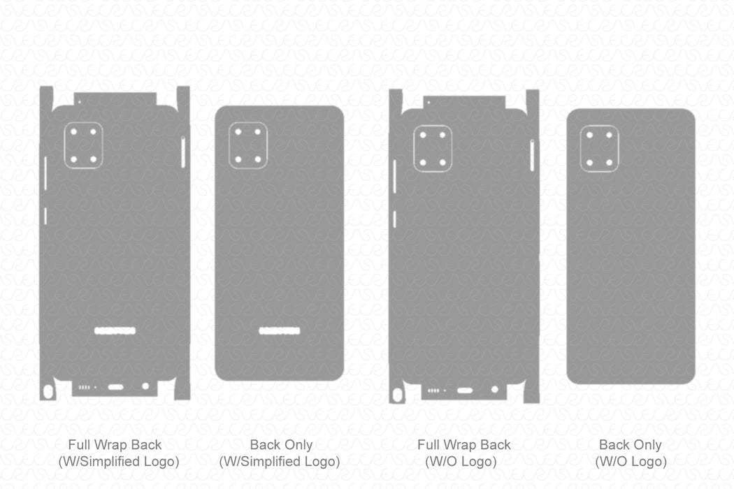 Galaxy Note 10 Lite (2020) Skin Template Vector