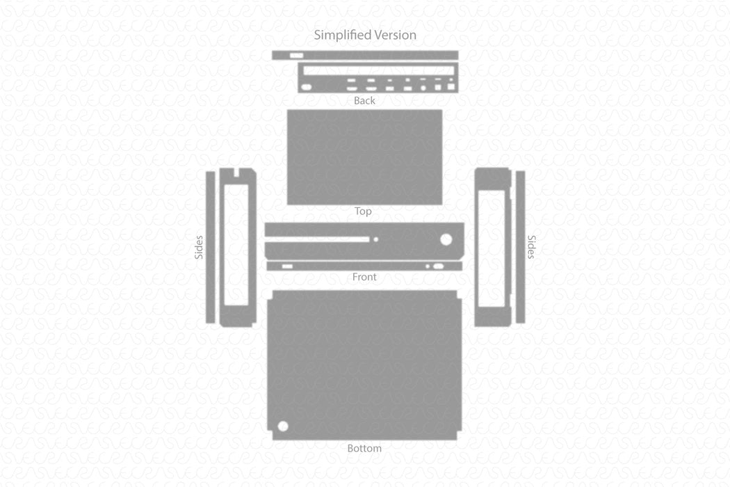 Xbox Remote Cut File Microsoft Xbox One S (V1) Gaming Console Skin CutFile Vector Template ...
