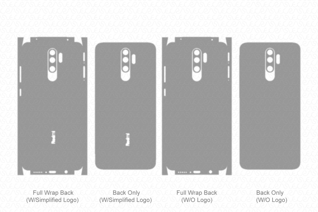 Redmi Note 8 Pro 2019 Skin Template Vector