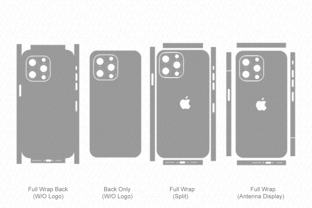 iPhone 13 Pro Max Full Wrap Skin Vector CutFile Template