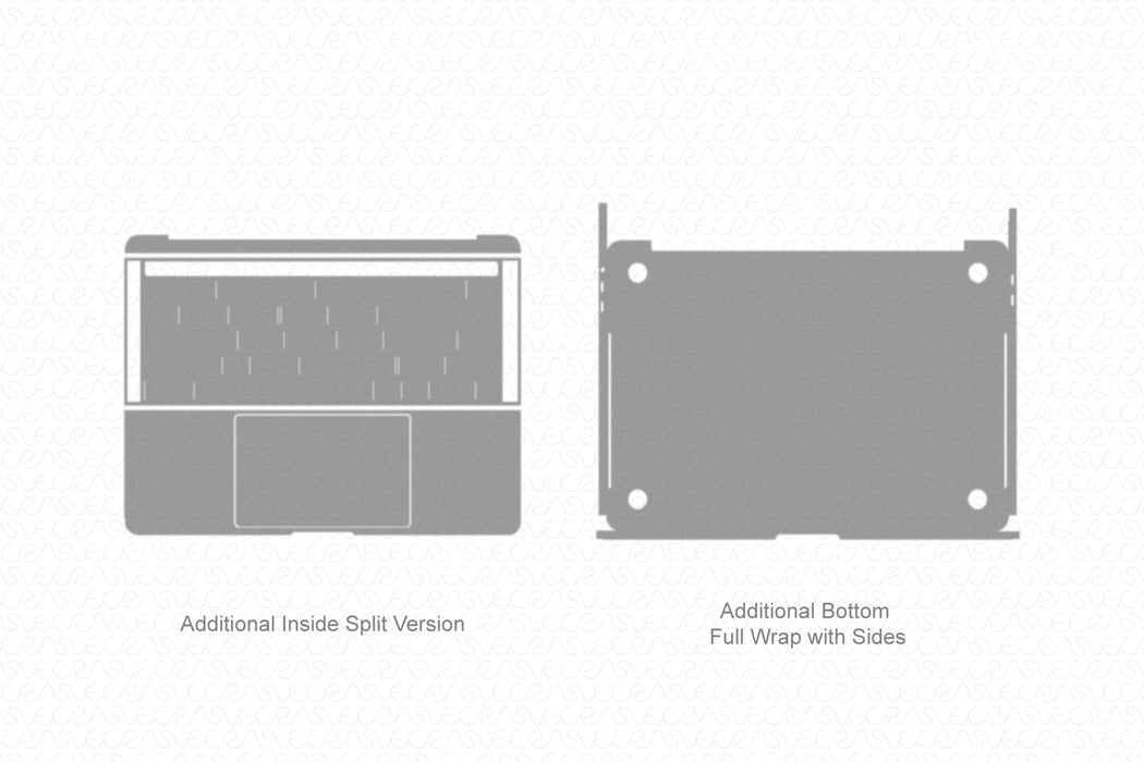 MacBook Pro 13” TouchBar Full Wrap Skin Vector CutFile Template