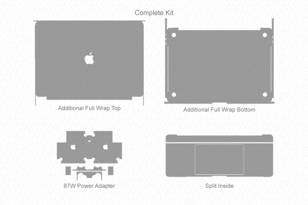 MacBook Pro 15” TouchBar Full Wrap Skin Vector CutFile Template