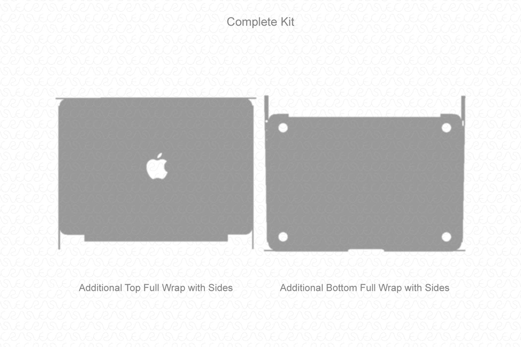MacBook 12” Full Wrap Skin Vector CutFile Template