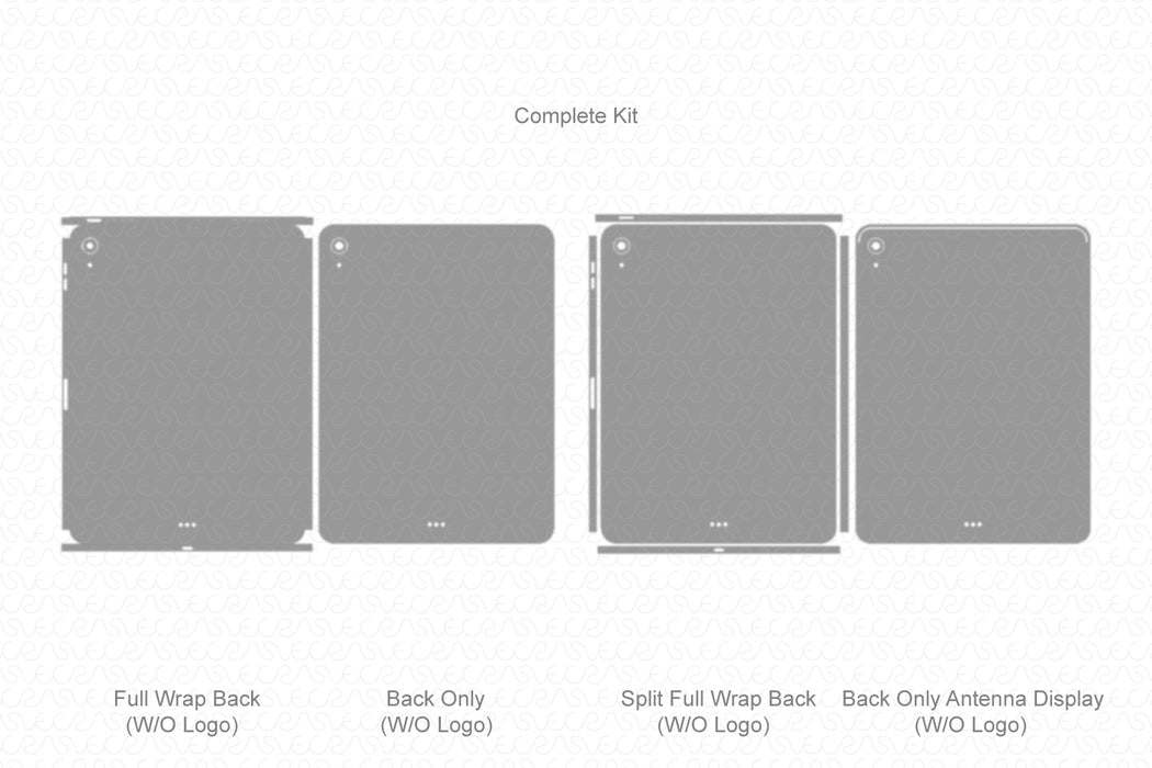 iPad Pro 11” (2018) Full Wrap Skin Vector CutFile Template