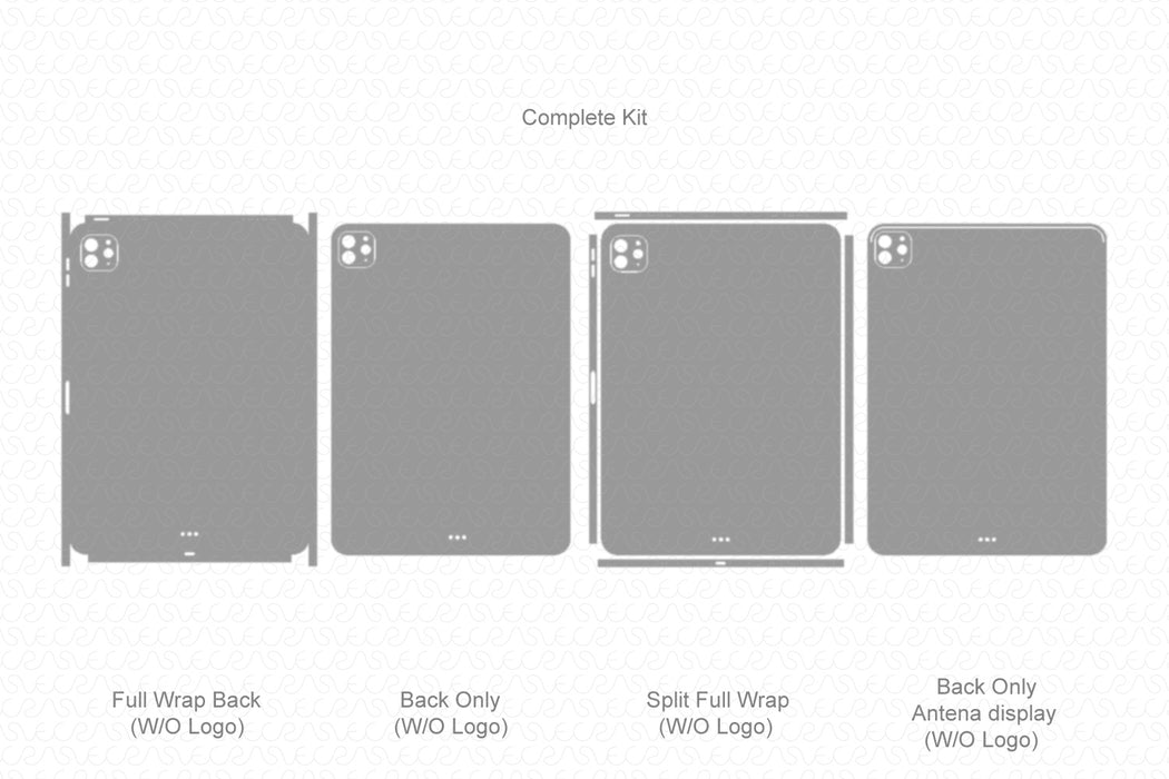 iPad Pro 11-inch Full Wrap Skin Vector CutFile Template