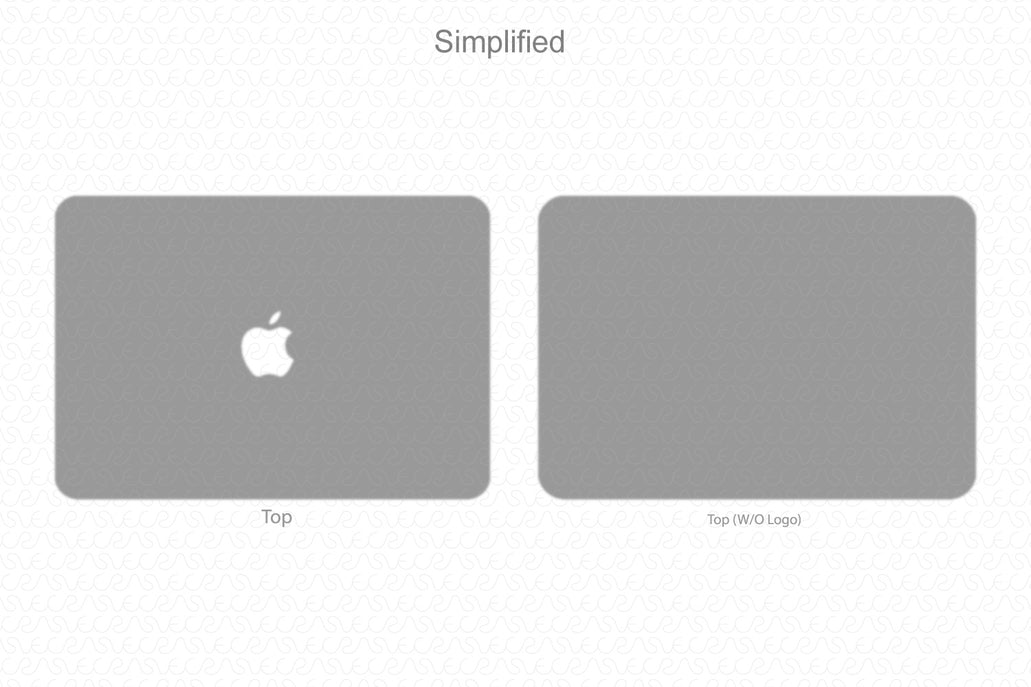 MacBook Air 13 Skin CutFile Vector Template Full Wrap SVG — VecRas