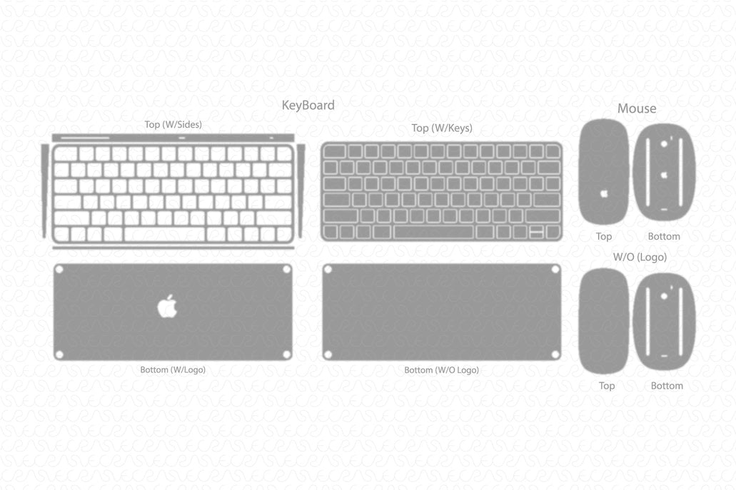 iMac 24-inch M1 Wrap Skin CutFile Vector Template Full Wrap SVG