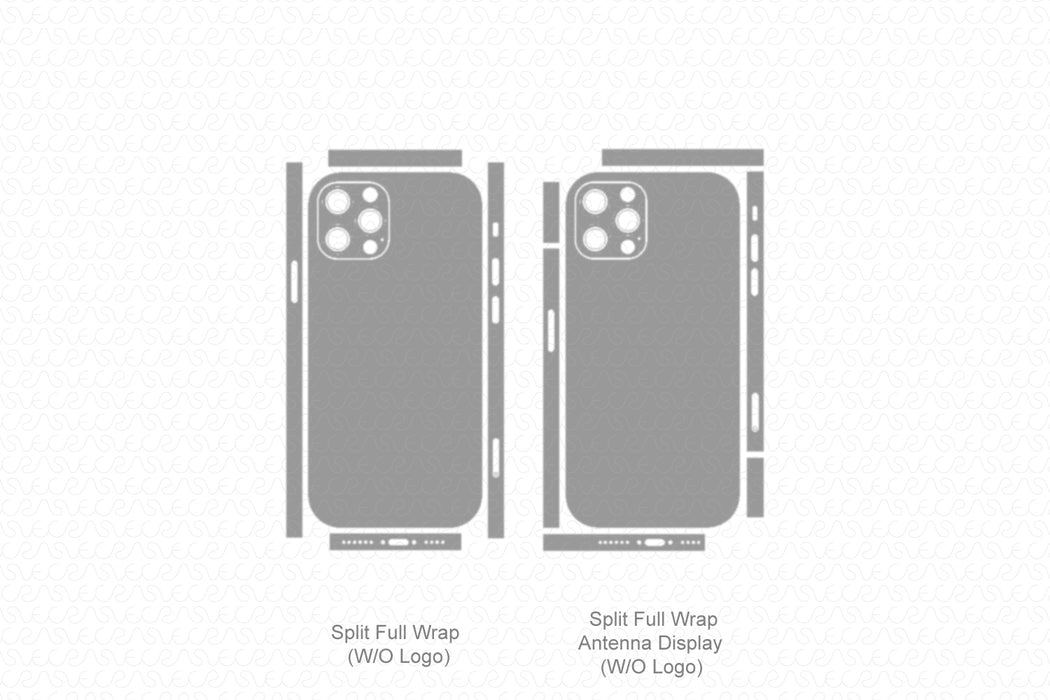 iPhone 12 Pro Max Full Wrap Skin Vector CutFile Template