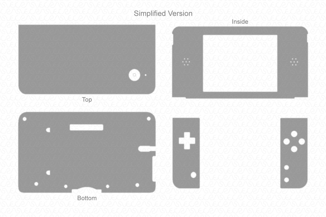 Nintendo dsi XL Handheld Gaming Console Full Wrap Skin Vector CutFile Template