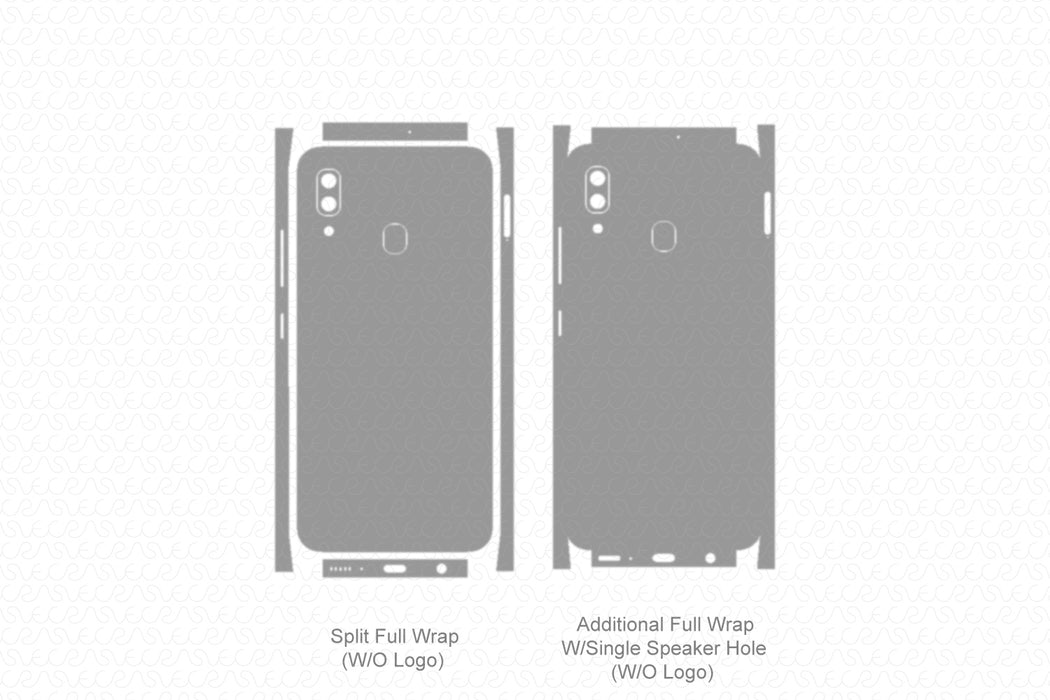Galaxy A30 Full Wrap Skin Vector CutFile Template