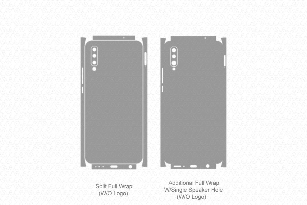 Galaxy A50 Full Wrap Skin Vector CutFile Template