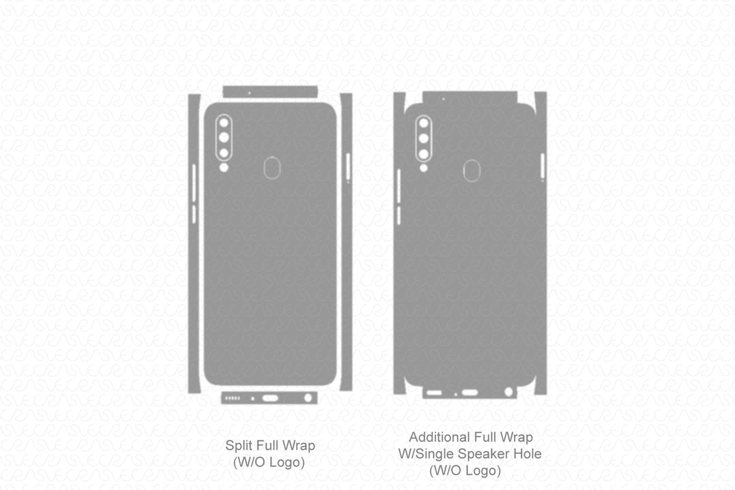 Galaxy M30 Full Wrap Skin Vector CutFile Template