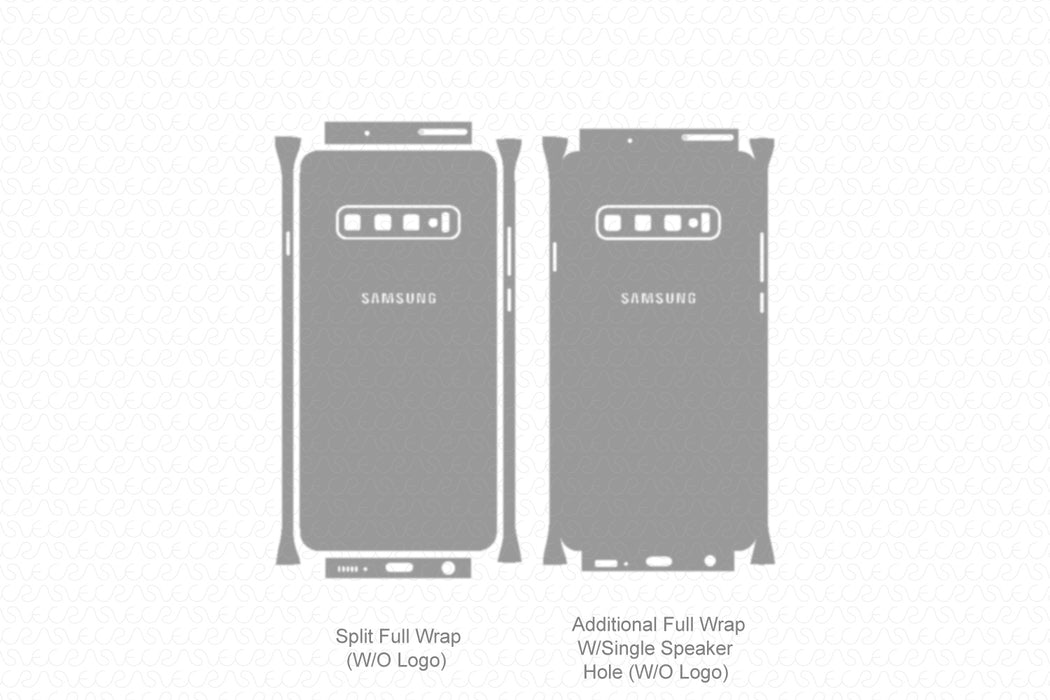 Galaxy S10 Full Wrap Skin Vector CutFile Template