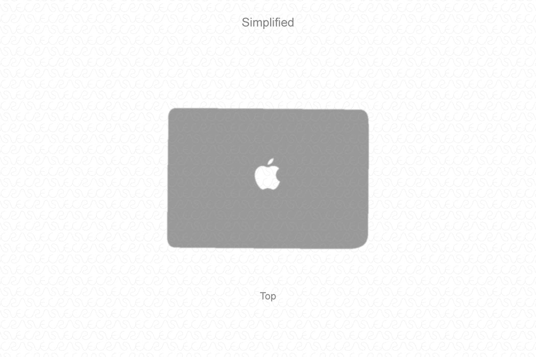 MacBook 12” Full Wrap Skin Vector CutFile Template