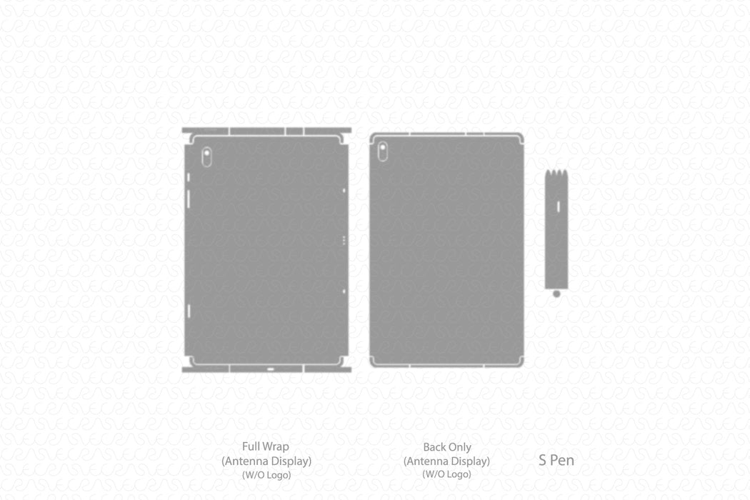 Galaxy Tab S7 FE Full Wrap Skin Vector CutFile Template