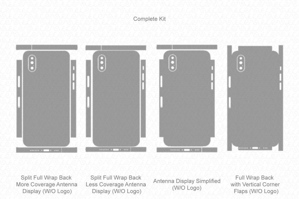 iPhone XS Max (2018) Full Wrap Skin Vector CutFile Template