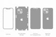 iPhone 13 Mini Full Wrap Skin Vector CutFile Template