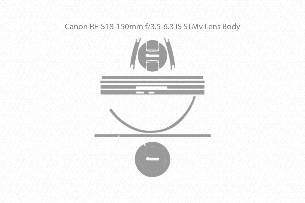 Canon RF 18-150mm F3.5-6.3 IS STM Lens Full Wrap Skin Vector CutFile Template