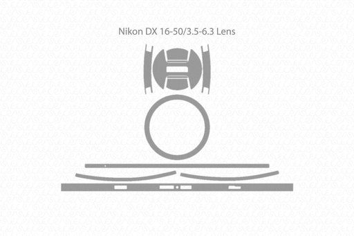 Nikon DX 16-50mm Lens Full Wrap Skin Vector CutFile Template