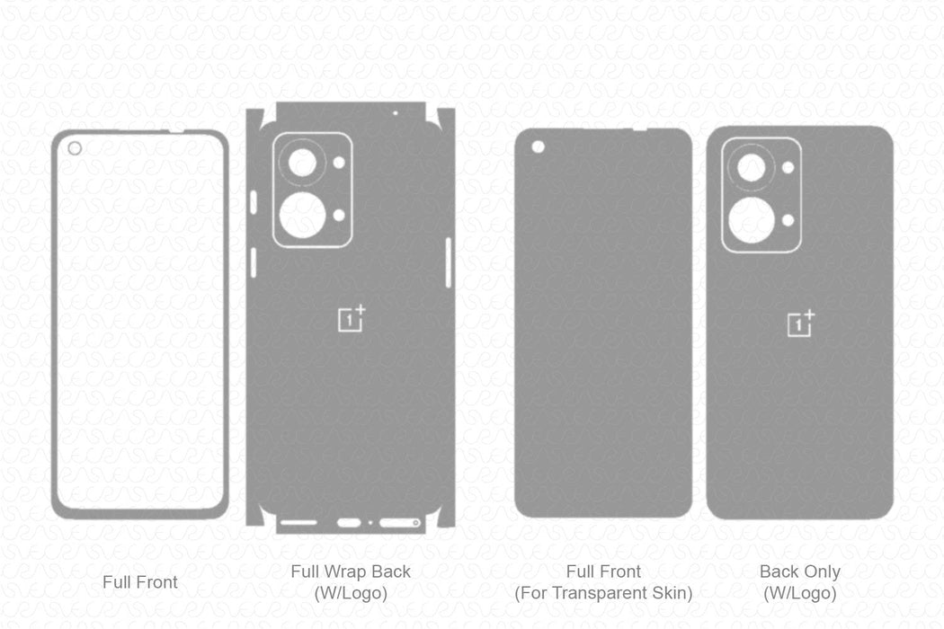 OnePlus Nord 2T Skin Template Vector 2022