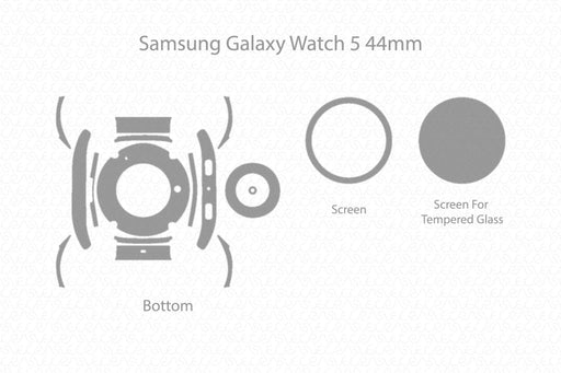 Galaxy Watch 5 44mm Full Wrap Skin Vector CutFile Template