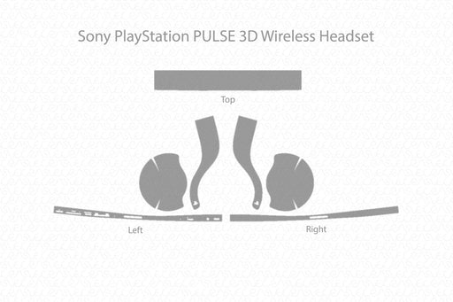 PlayStation PULSE 3D Wireless Headset Full Wrap Skin Vector CutFile Template