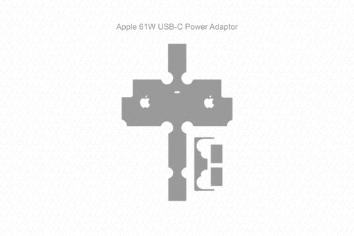 Apple 61W USB-C Power Adapter Full Wrap Skin Vector CutFile Template