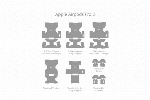 AirPods Pro 2 Full Wrap Skin Vector CutFile Template