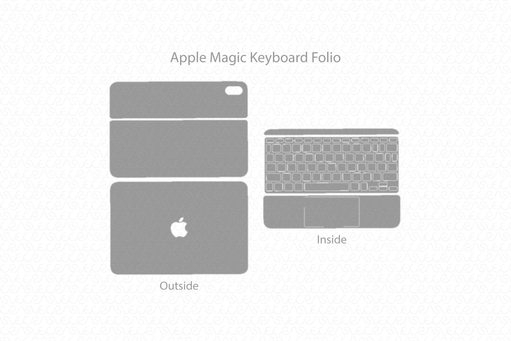 Keyboard Skin Vector Apple Magic Keyboard Folio Skin CutFile Vector Template Full Wrap SVG ...