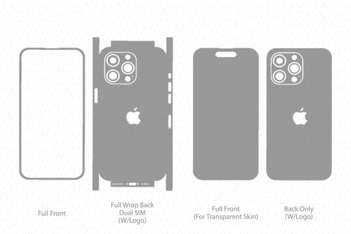 iPhone 14 Pro Max Full Wrap Skin Vector CutFile Template