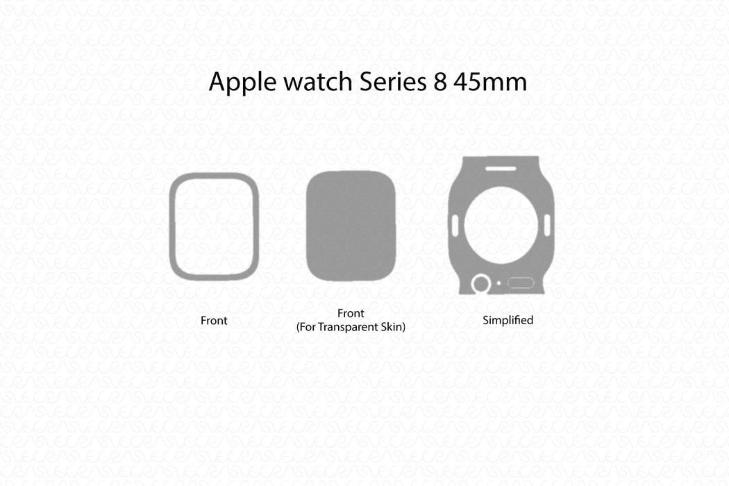Apple Watch Series 8 45mm Full Wrap Skin Vector CutFile Template
