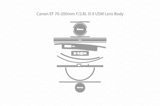 Canon EF 70-200mm F2.8L Lens Full Wrap Skin Vector CutFile Template