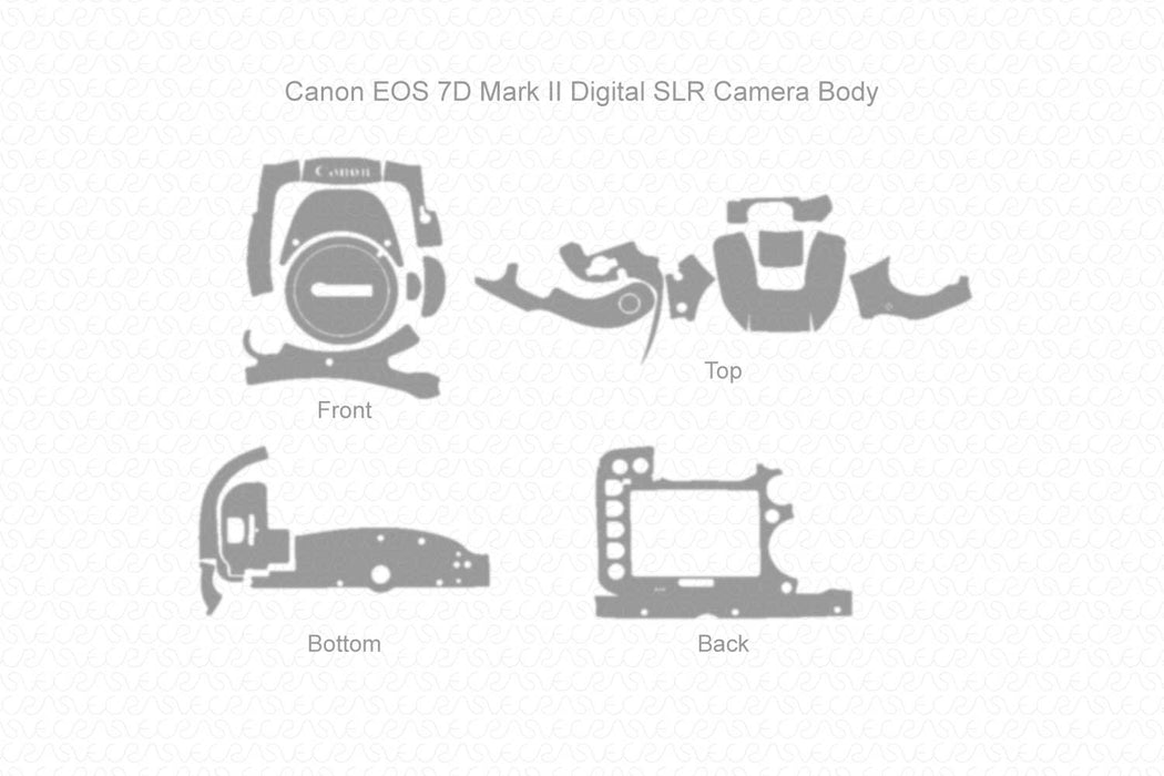Canon EOS 7D Mark II DSLR Camera Full Wrap Skin Vector CutFile Template