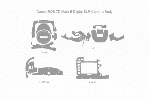 Canon EOS 7D Mark II DSLR Camera Full Wrap Skin Vector CutFile Template