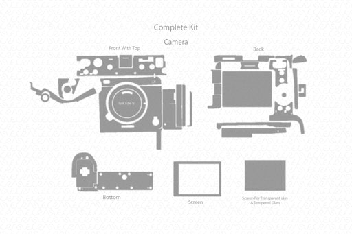 Sony FX3 Camera Full Wrap Skin Vector CutFile Template